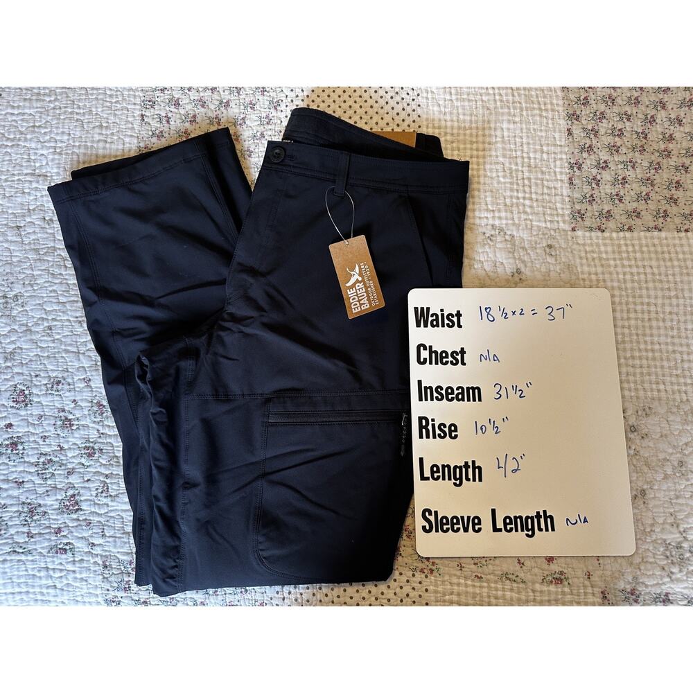 Eddie Bauer Flexion Fleece Lined 2.0 Pants Women's Size 14 Black NEW - Picture 5 of 16